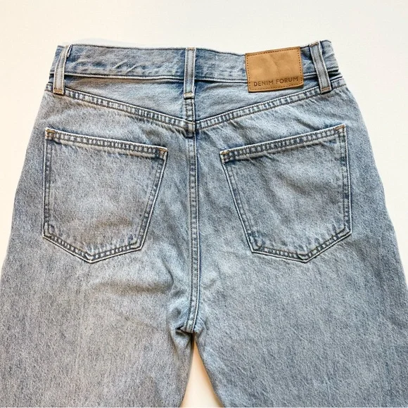 Denim Forum Sky Blue Wide Leg Jeans - Picture 6 of 8